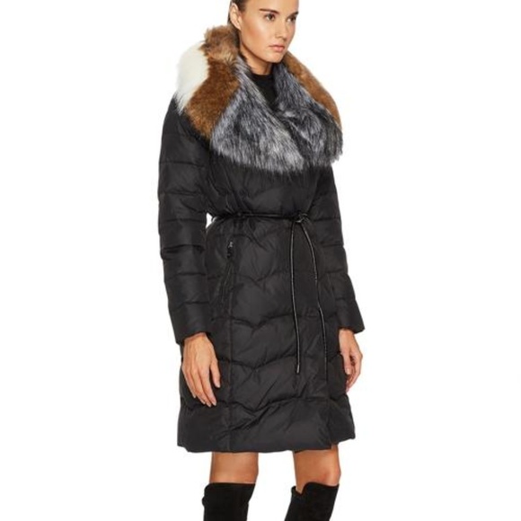 NWT Diane von Furstenberg Black Brooke Puffer Coat
